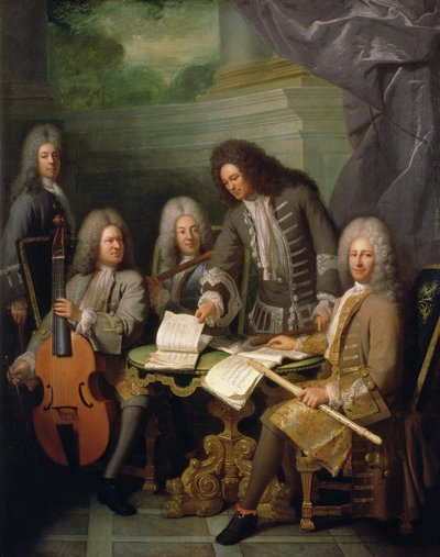 La Barre and Other Musicians, c.1710 by Andre Bouys